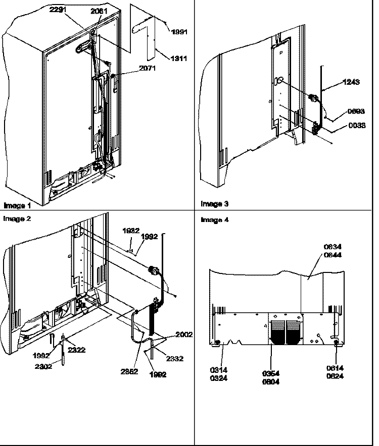 CABINET BACK Diagram and Parts List for 58632 P1317501W W Litton Refrigerator