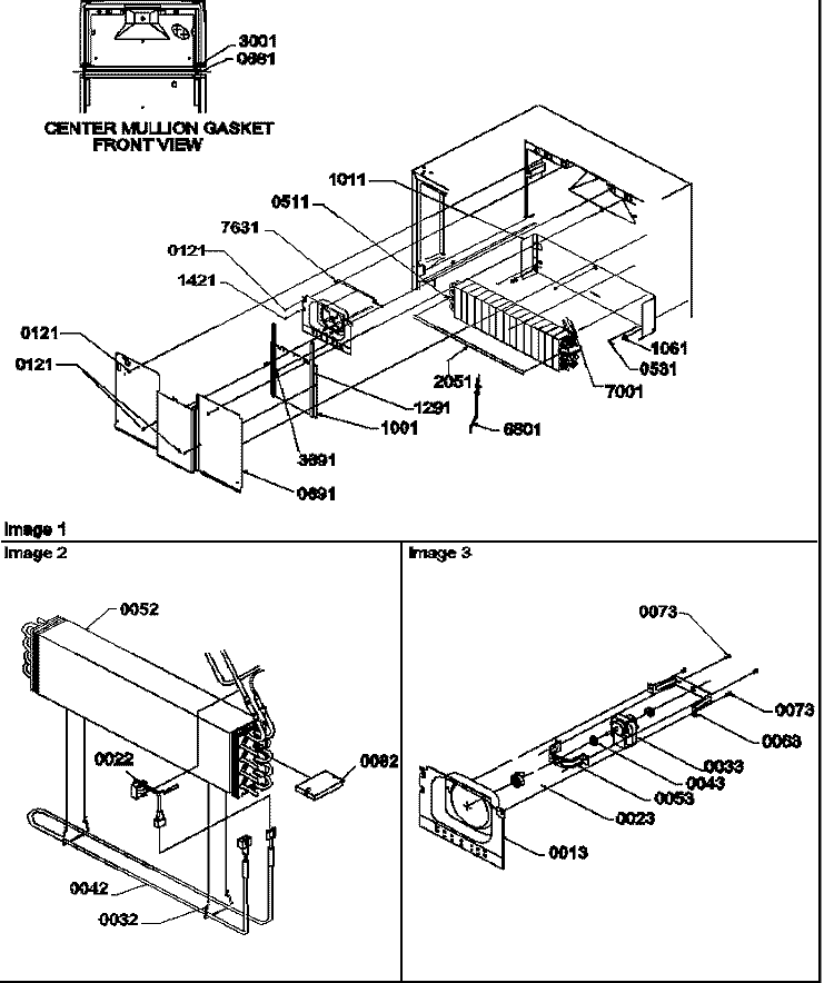 EVAP AND FAN MOTOR ASSEMBLIES Diagram and Parts List for TX21VE P1301804W E Amana Refrigerator