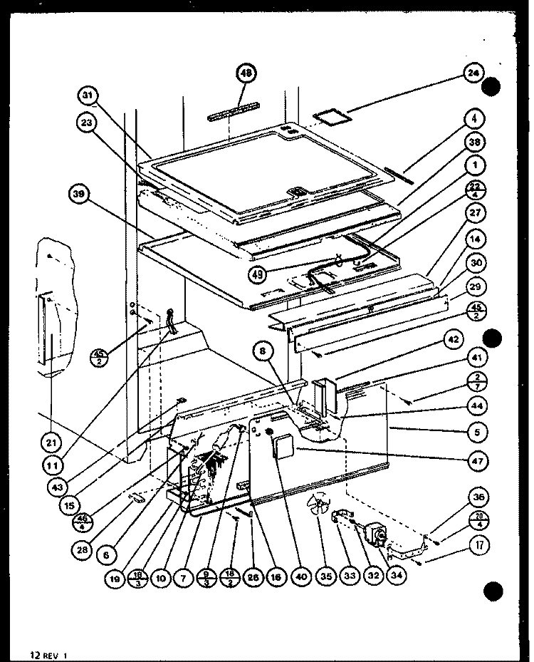 Page 5 Diagram and Parts List for BR20M P7812519W W Amana Refrigerator