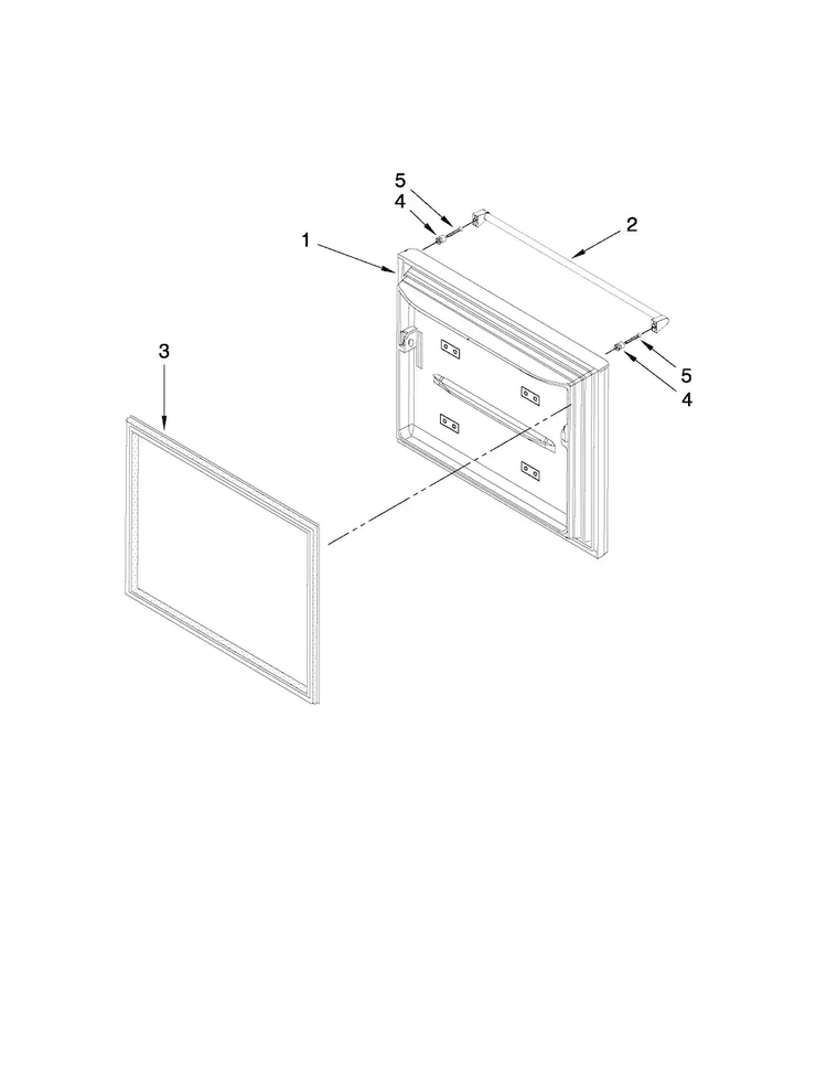 Freezer Door Parts Diagram and Parts List for JFC2089WEP5  Jenn-Air Refrigerator