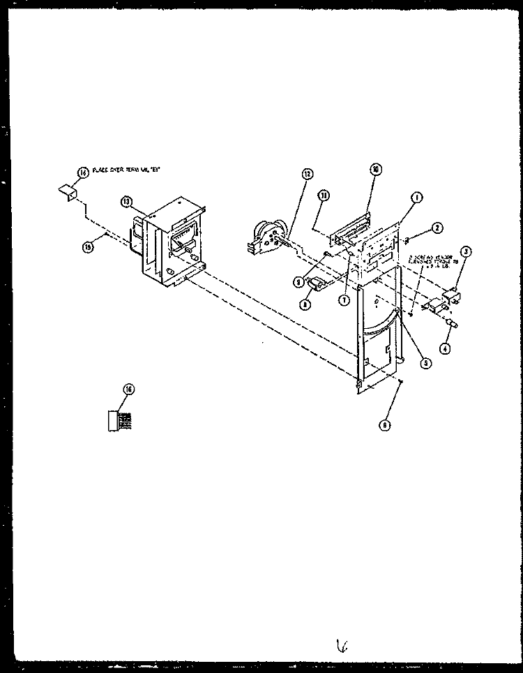 CONTROL PANEL Diagram and Parts List for MWR212  Caloric Microwave