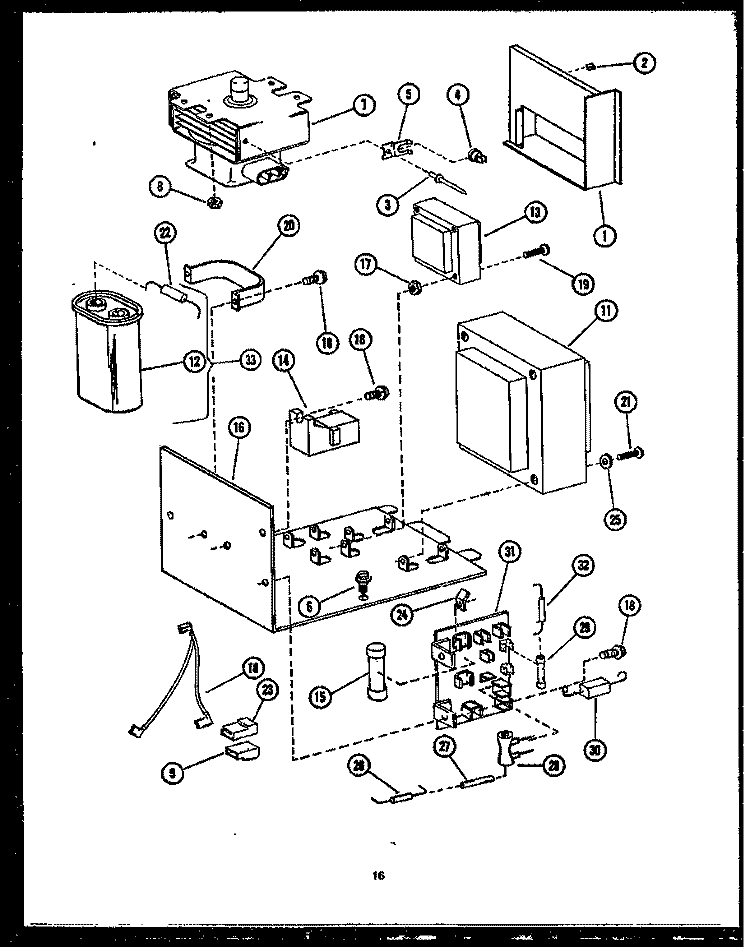 ELECTRICAL PARTS Diagram and Parts List for MWR212  Caloric Microwave