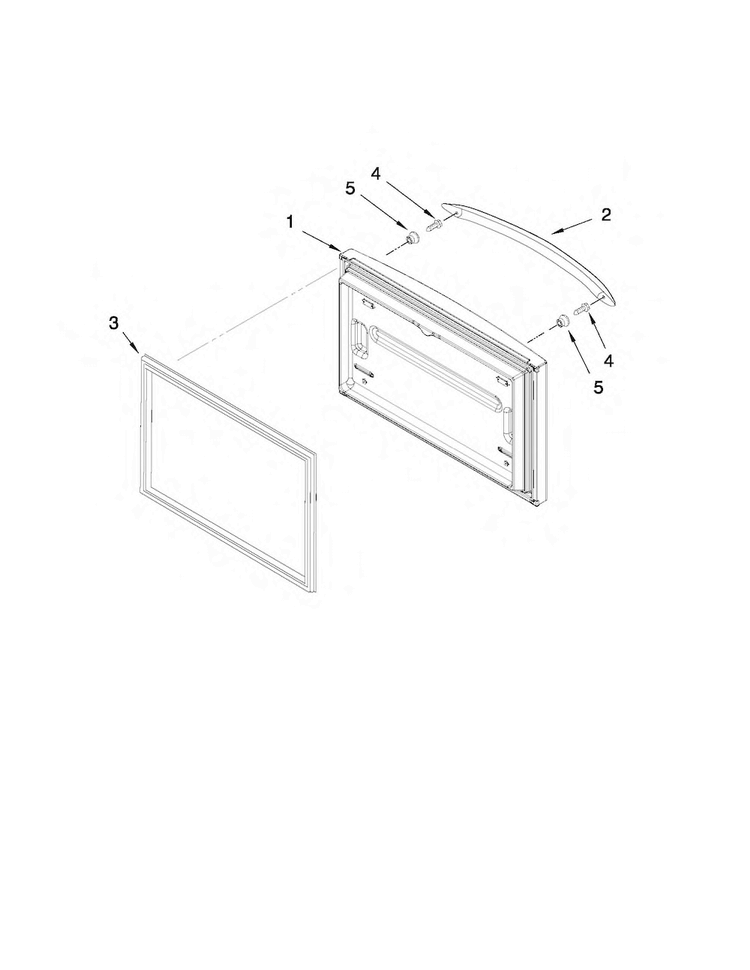 Freezer Door Parts Diagram and Parts List for MFF2258VEB4  Maytag Refrigerator