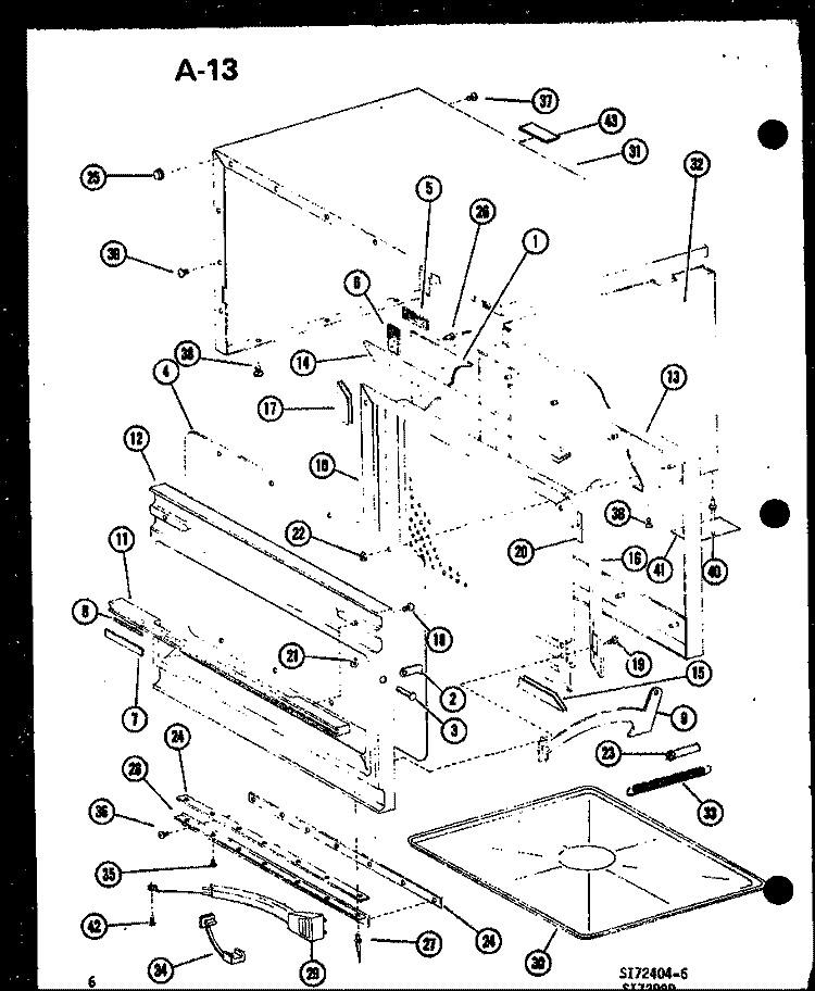 Page 2 Diagram and Parts List for RR-5B P7517501M Amana Microwave