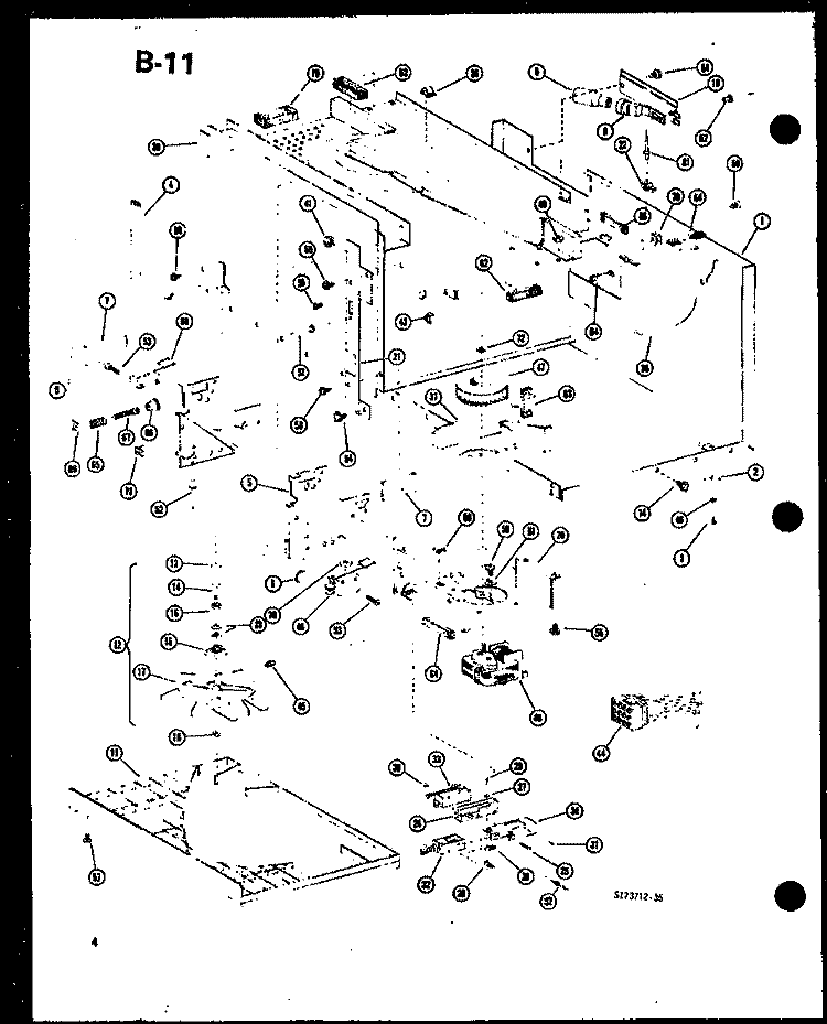 Page 1 Diagram and Parts List for RRL-9TA P7521301M Amana Microwave