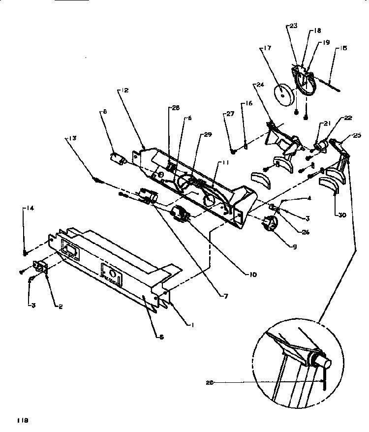 Ice & Water Cavity Diagram and Parts List for SSD522NBW-P1181001WW  Amana Refrigerator