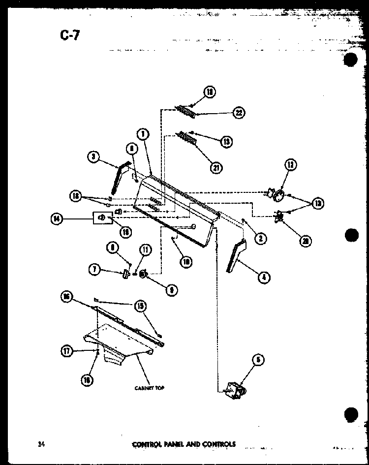 Control Panel And Controls Diagram and Parts List for TAA800 P75751-7W Amana Dryer