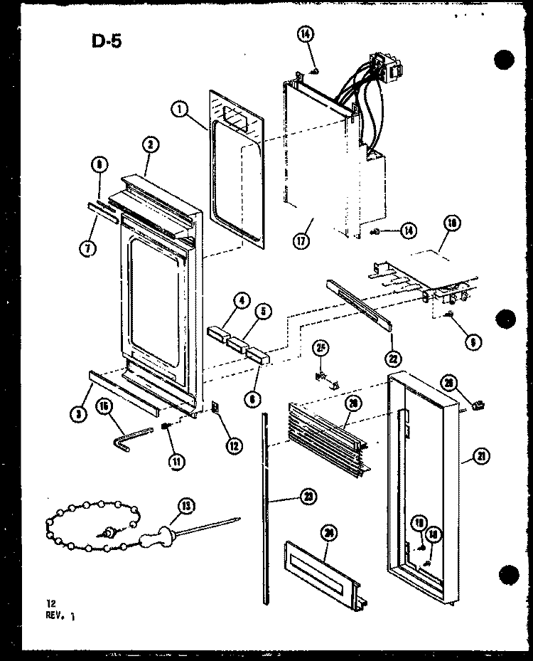 Page 5 Diagram and Parts List for CRRL-9TB P7521403M Amana Microwave