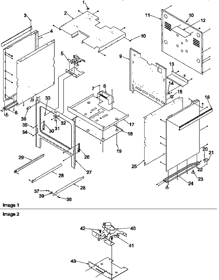 CABINET Diagram and Parts List for ARGS7650E P1130755N E Amana Range