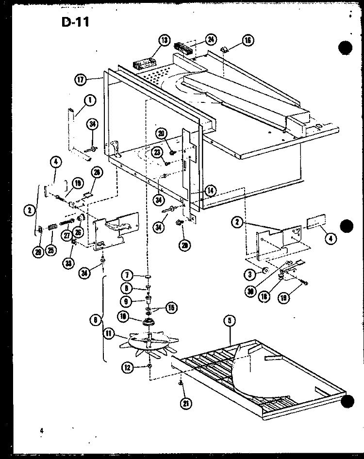 Page 1 Diagram and Parts List for RR-7B P7436405M Amana Microwave