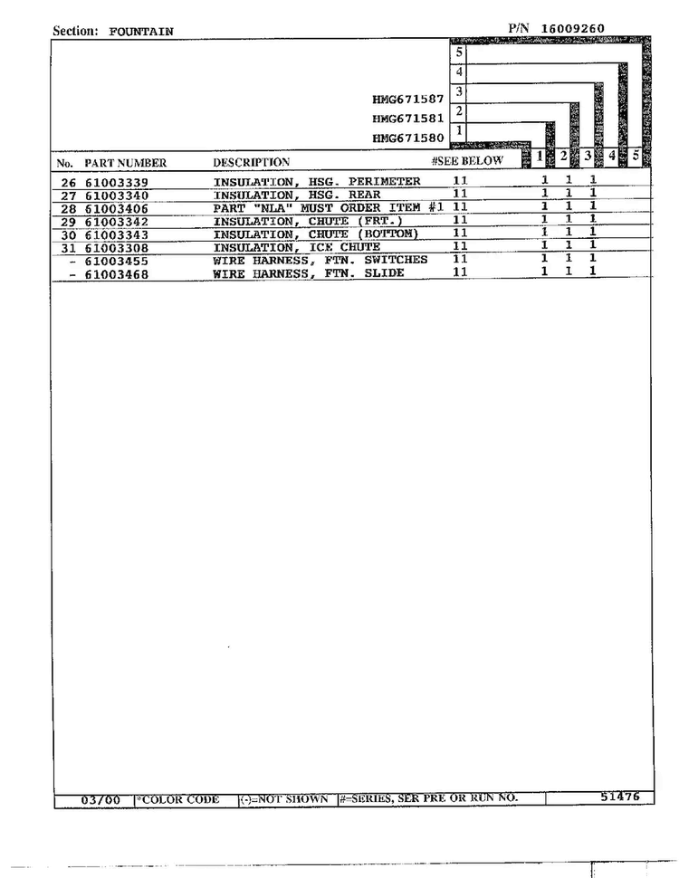 Fountain Page 3 Diagram and Parts List for HMG671580  Admiral Refrigerator