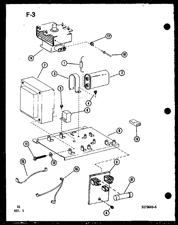 Page 4 Diagram and Parts List for RR-8T P7535701M Amana Microwave