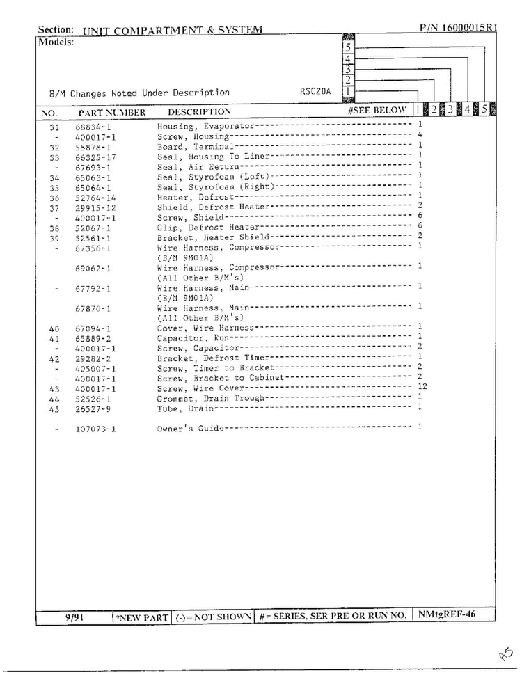Refrigerator-unit Compartment And System Page 3 Diagram and Parts List for 20591  Maytag Refrigerator