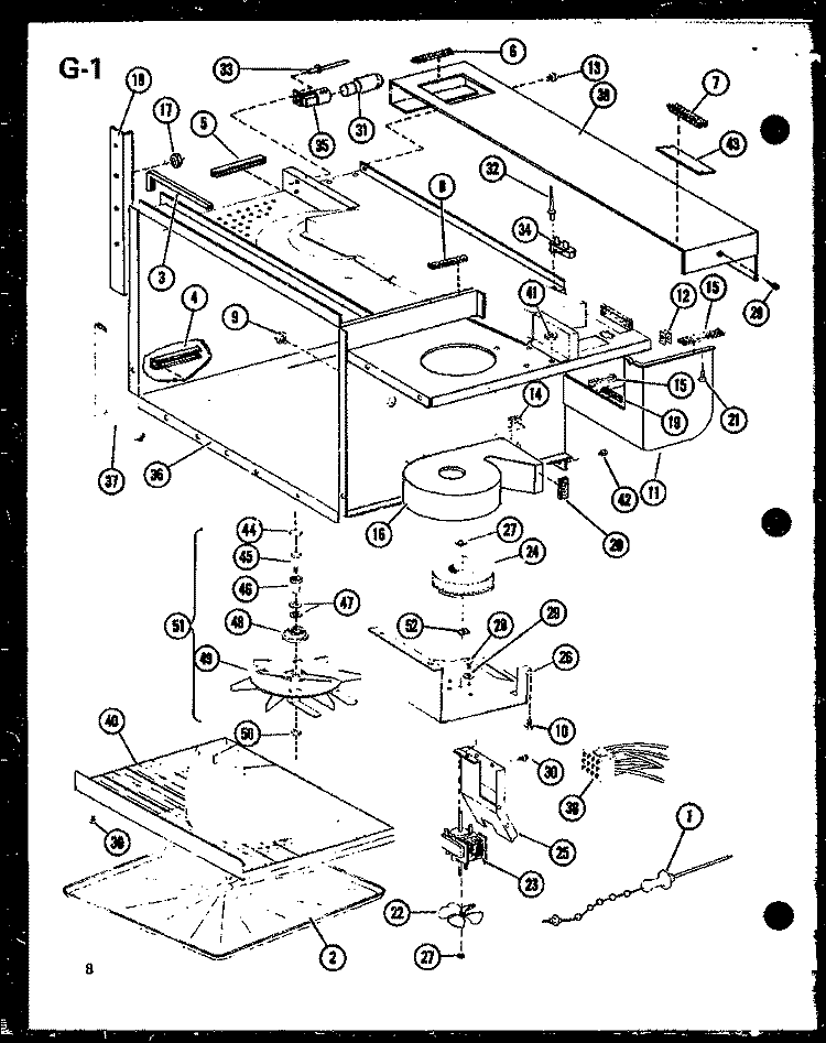 Page 3 Diagram and Parts List for MVH-9T P7540901M Amana Microwave