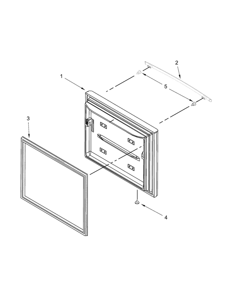 Freezer Door Parts Diagram and Parts List for JFC2290REM00  Jenn-Air Refrigerator