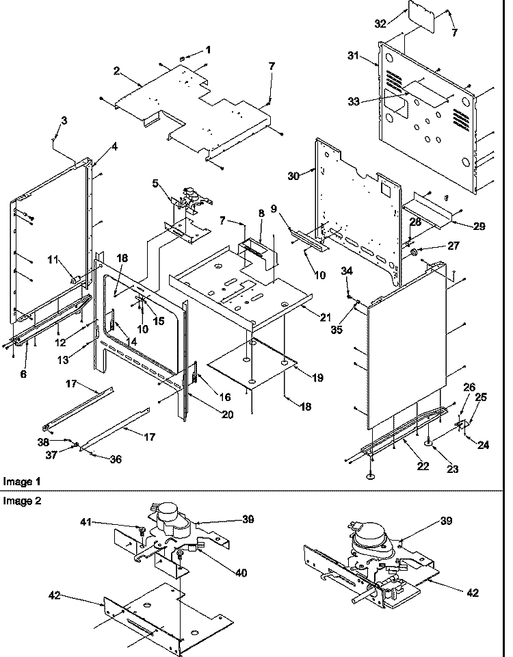 CABINET Diagram and Parts List for ARG7600W P1143332N W Amana Range