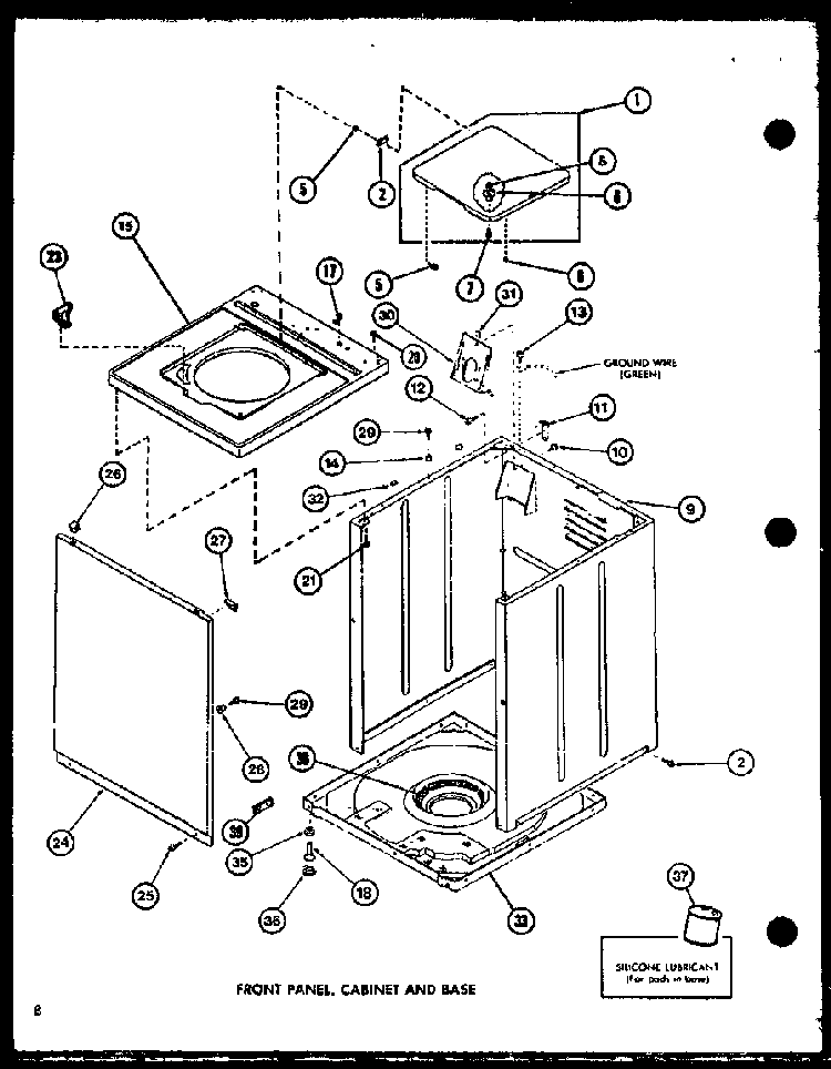 Section 8 Diagram and Parts List for LWD773 P7804717W Amana Washer