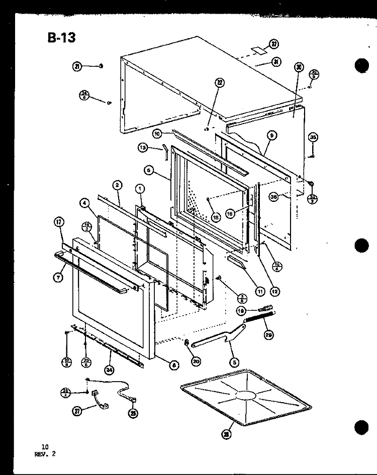Page 4 Diagram and Parts List for CRRL-9TC P7553305M Amana Microwave