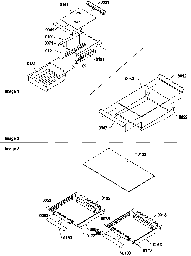 Shelving Assemblies Diagram and Parts List for TC18VW P1315704W W Amana Refrigerator
