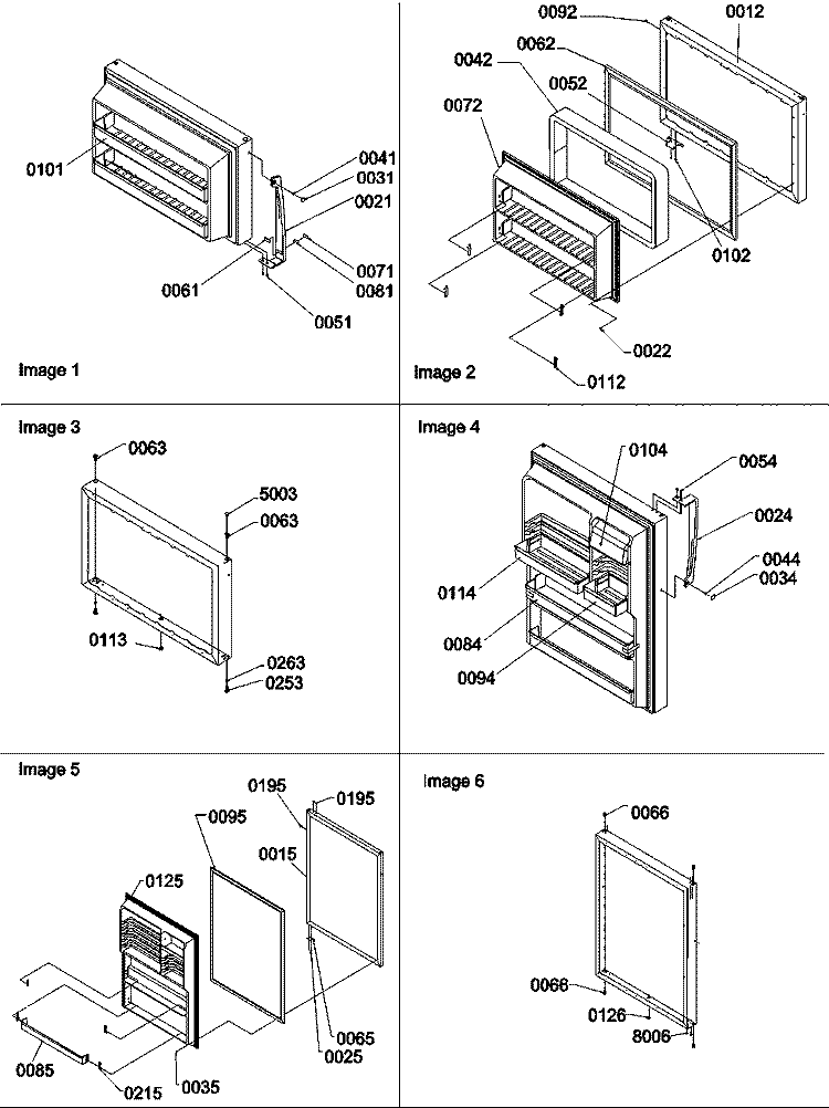 Door Assemblies and Handles Diagram and Parts List for TC18VW P1315704W W Amana Refrigerator