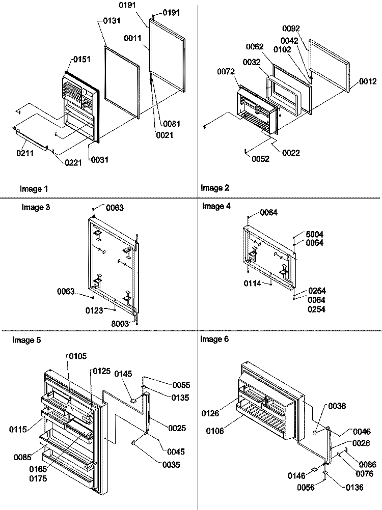 Door Assemblies Diagram and Parts List for TS22VW P1306502W W Amana Refrigerator