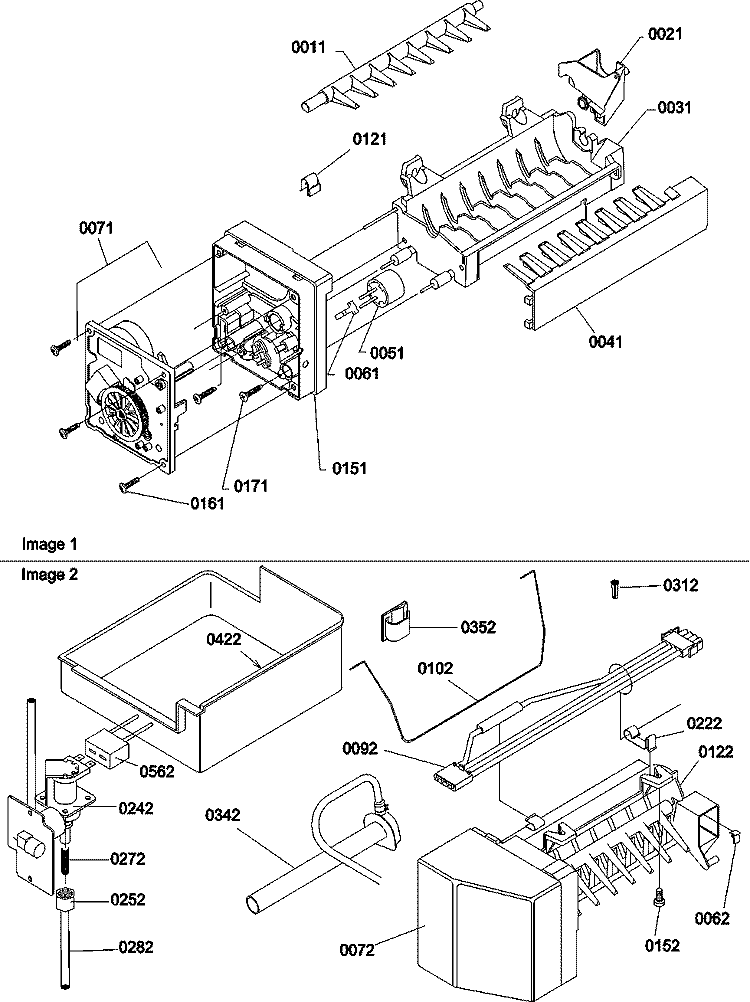Ice Maker Assembly & Parts Diagram and Parts List for BCI21VL P1321507W L Amana Refrigerator