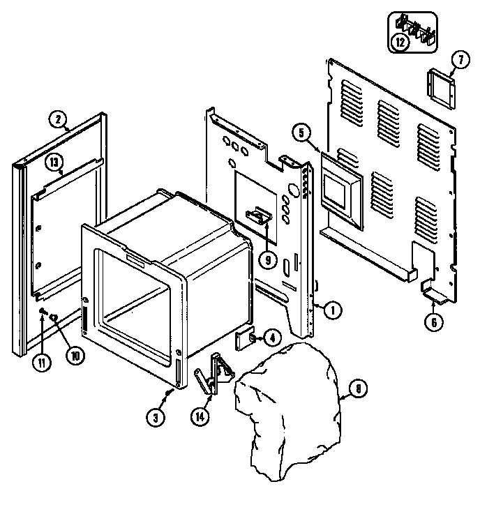 Body Diagram and Parts List for 62946779  Maytag Range