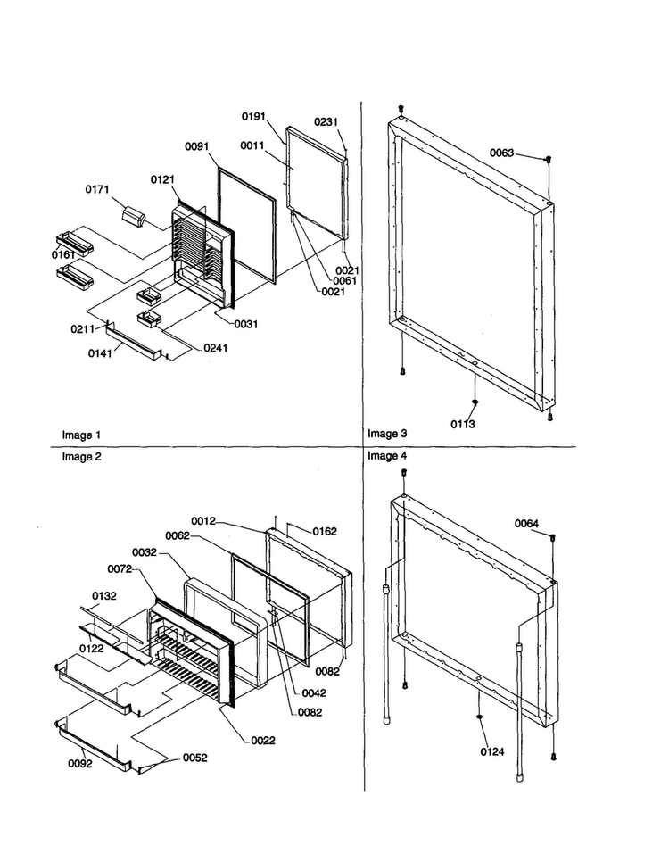 Door Assemblies Diagram and Parts List for BCI20TL-P1309701WL  Amana Refrigerator