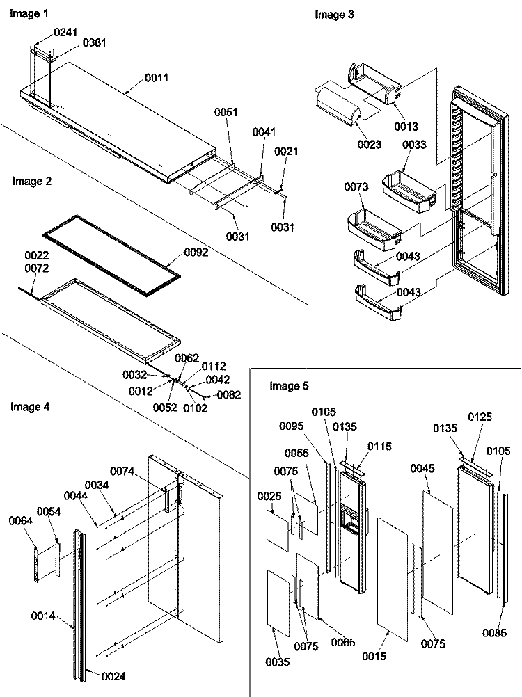 REFRIG DOOR & TRIM AND HANDLES Diagram and Parts List for SBDE21VPSE P1317202W E Amana Refrigerator