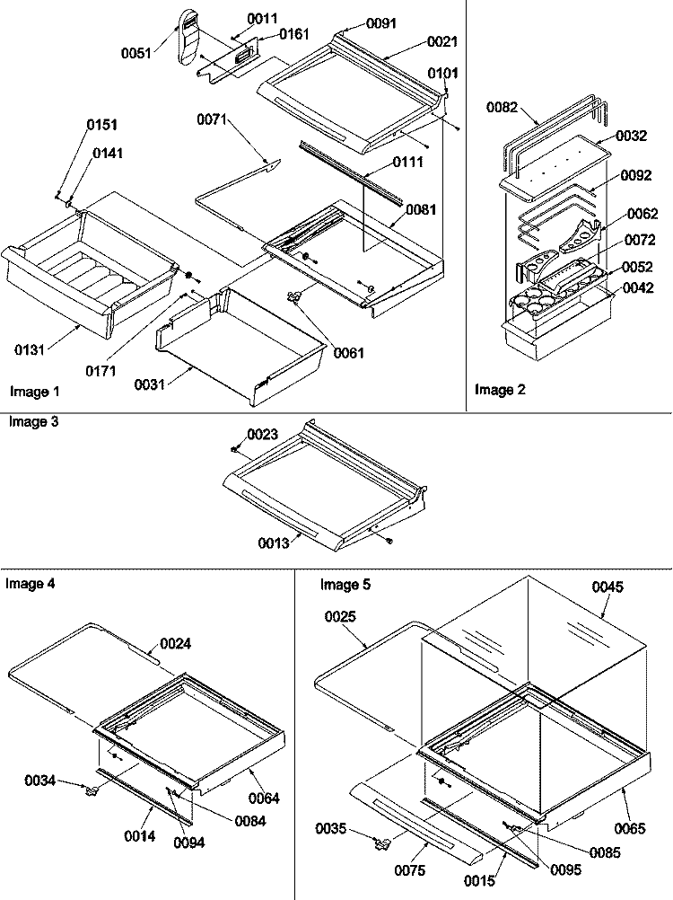DELI, SHELVES, CRISPER ASSY. Diagram and Parts List for SBDE21VPSE P1317202W E Amana Refrigerator