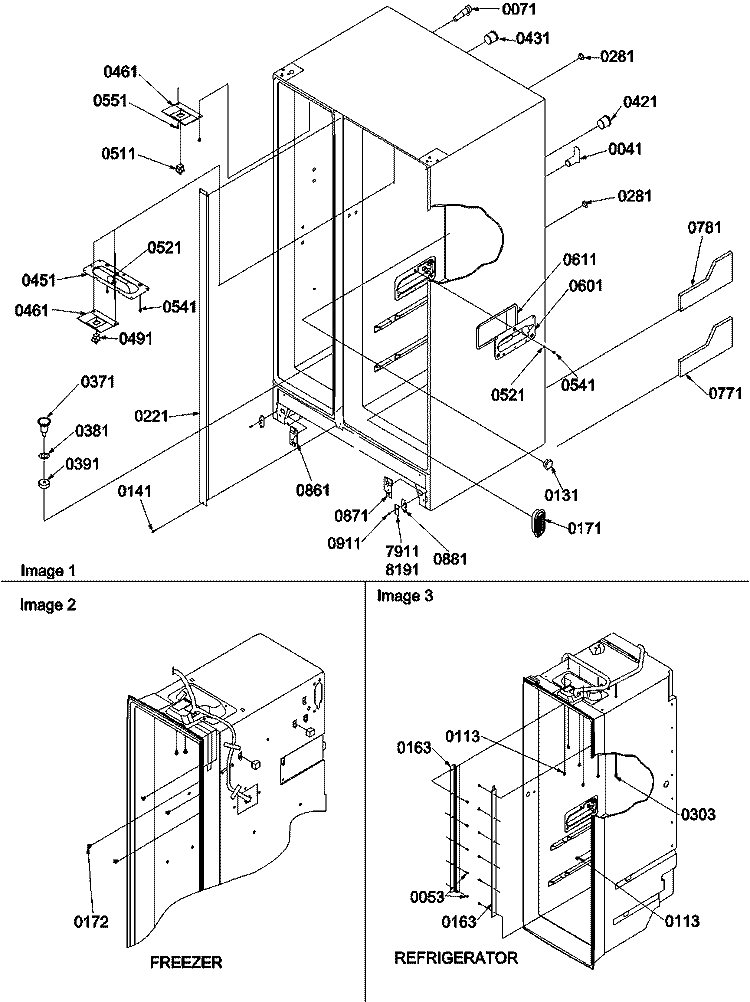CABINET, LIGHT SWITCHES & BOTTOM HINGE Diagram and Parts List for SBDE21VPSE P1317202W E Amana Refrigerator
