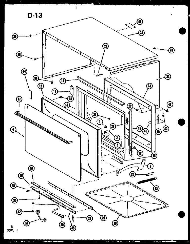 Page 3 Diagram and Parts List for CRRL-5C P7559004M Amana Microwave