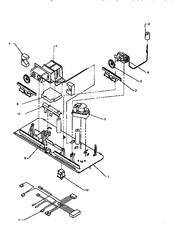 Control Assembly Diagram and Parts List for TH18S3W-P1195301W  Amana Refrigerator