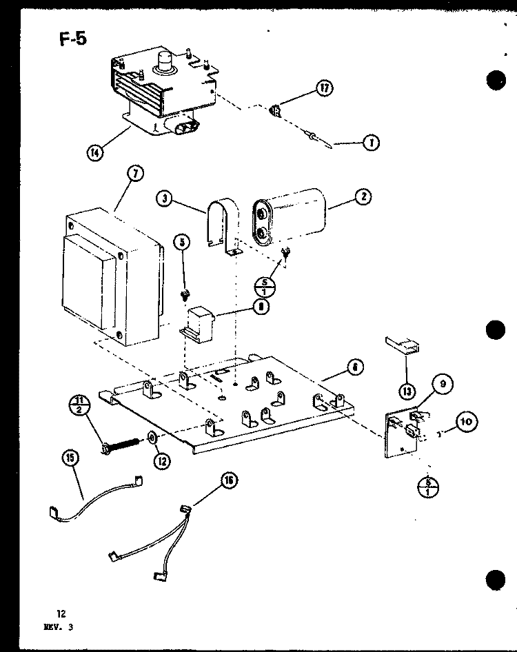 Page 5 Diagram and Parts List for CRRL-8TD P7559304M Amana Microwave