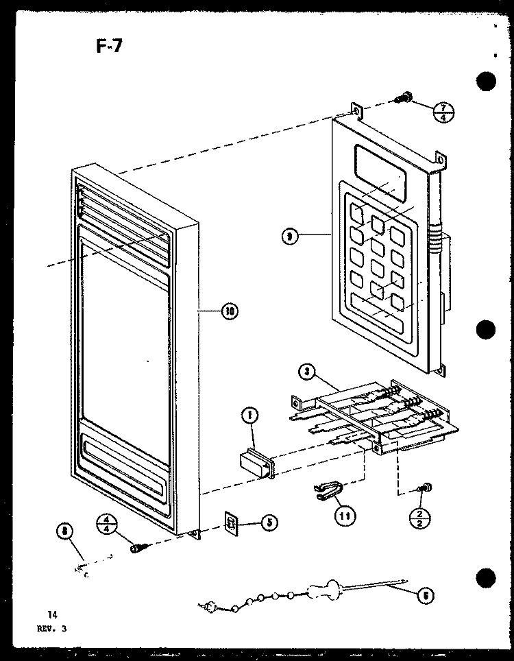 Page 6 Diagram and Parts List for CRRL-8TD P7559304M Amana Microwave
