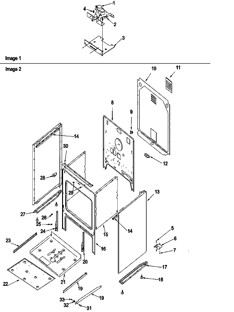 Cabinet Diagram and Parts List for ARH6710WW P1143430NWW Amana Range