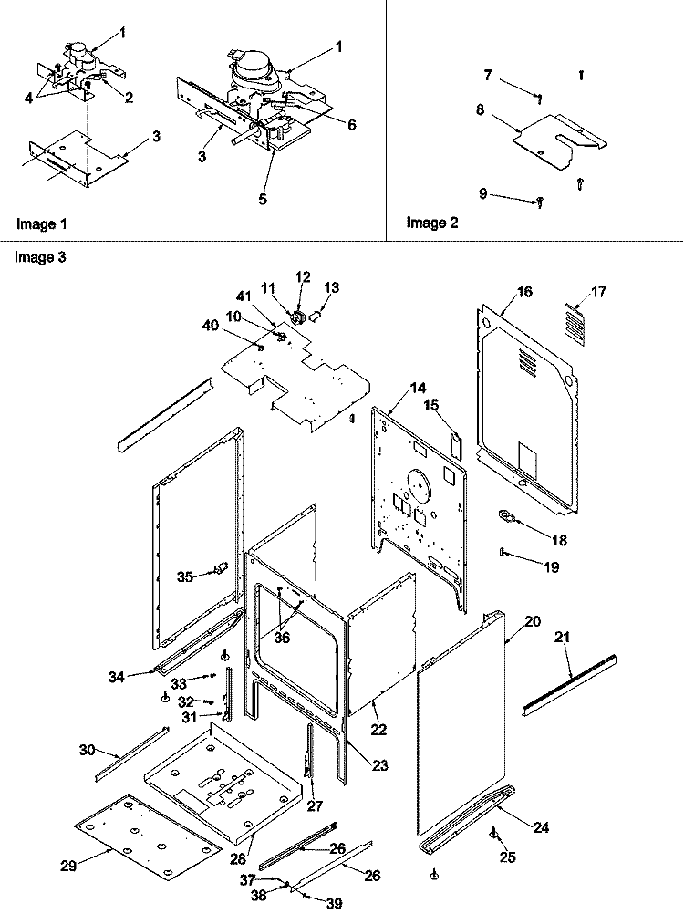 Cabinet Diagram and Parts List for ARTS6650WW P1130649NWW Amana Range