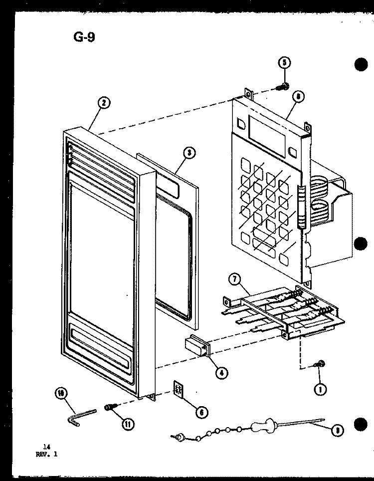Page 6 Diagram and Parts List for RRL-10TD P7559401M Amana Microwave