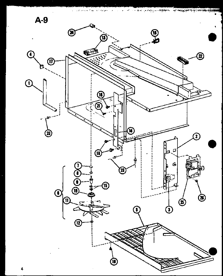 Page 1 Diagram and Parts List for RR-800 P7559201M Amana Microwave