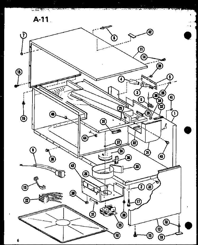 Page 2 Diagram and Parts List for RR-800 P7559201M Amana Microwave