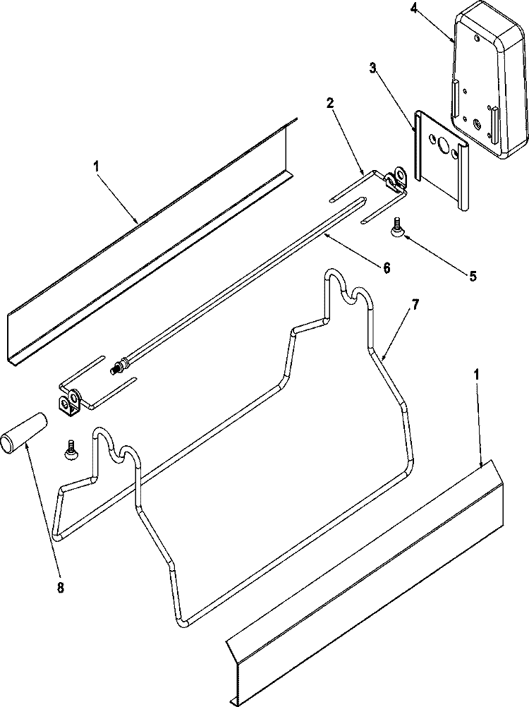 ACX100 (Rotisserie) Diagram and Parts List for ACT100E P1133380NE Amana Cooktop