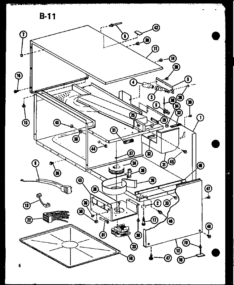 Page 2 Diagram and Parts List for RR-1000 P7541403M Amana Microwave