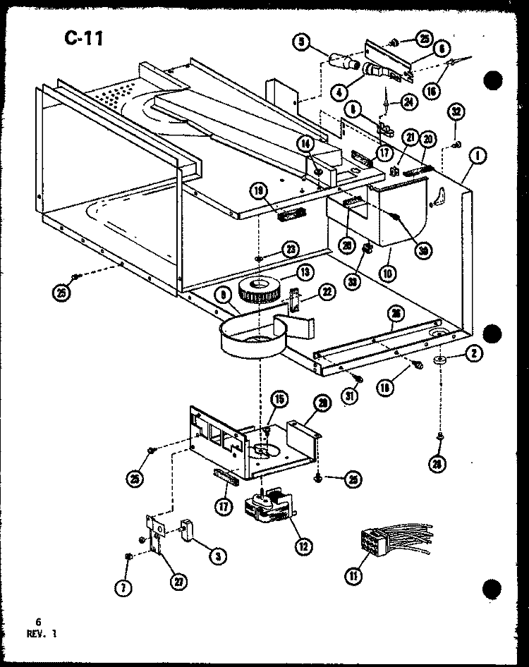 Page 2 Diagram and Parts List for RL-3 P7558904M Amana Microwave