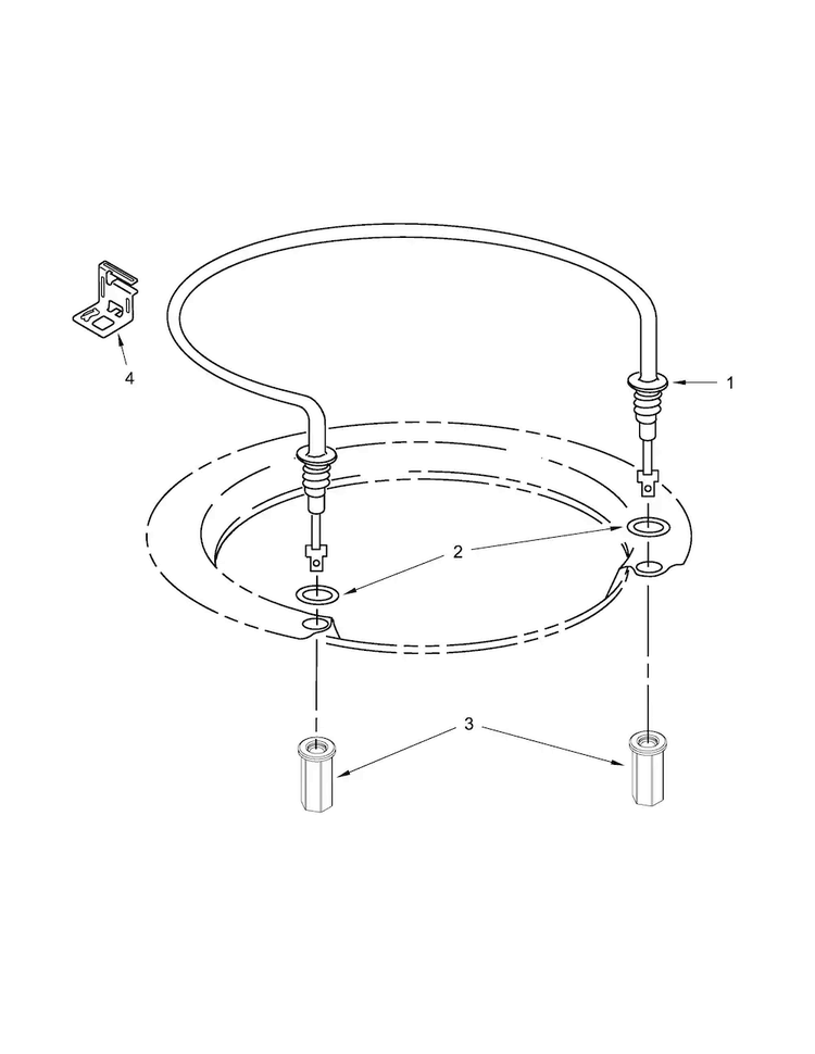 Heater Parts Diagram and Parts List for ADB1400PYS6  Amana Dishwasher