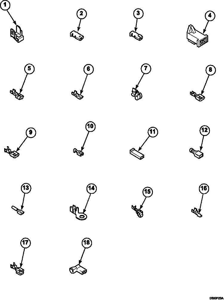 Terminals Diagram and Parts List for LES10AW PLES10AW Amana Dryer