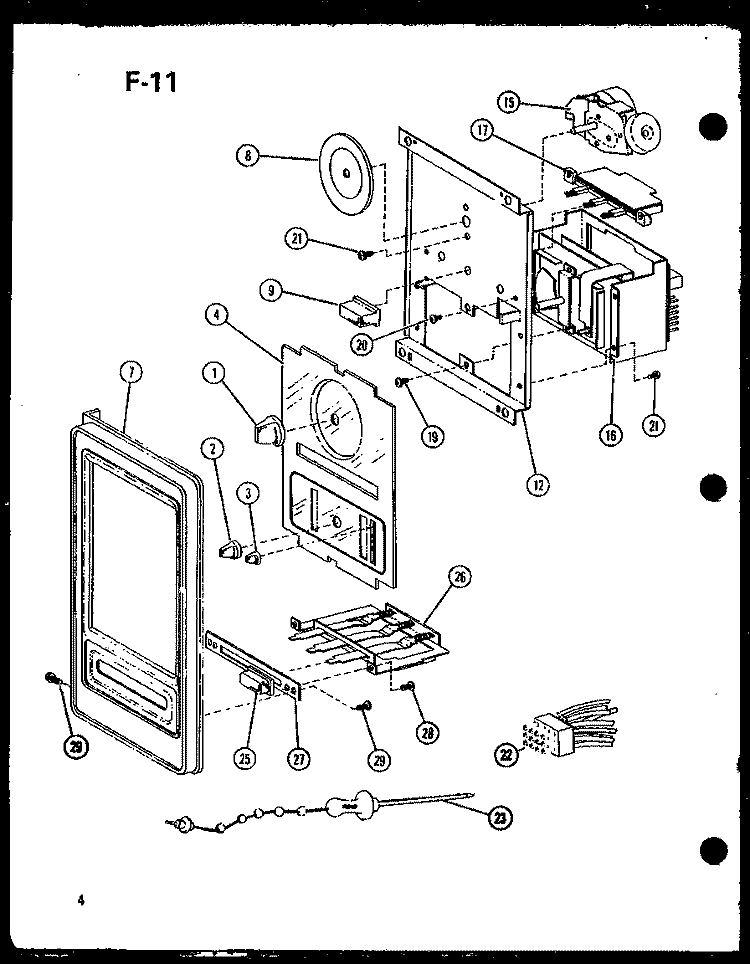Page 1 Diagram and Parts List for RMC-20B P7413008M Amana Microwave Oven Combo