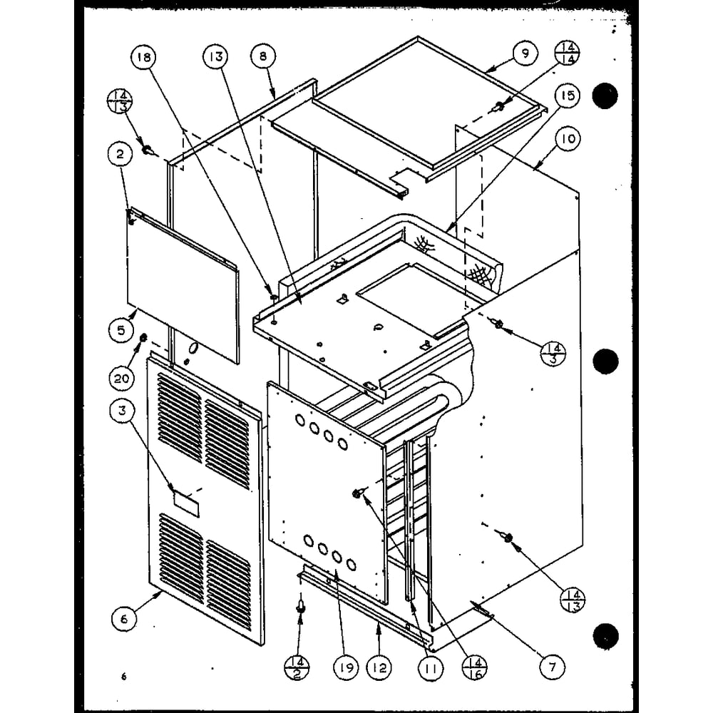 Diagram 9 Diagram and Parts List for GCI140A35C P9811216F Amana Furnace