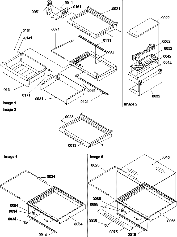 Deli, Shelves, Crisper Assy Diagram and Parts List for SRD528VW P1320402W W Amana Refrigerator