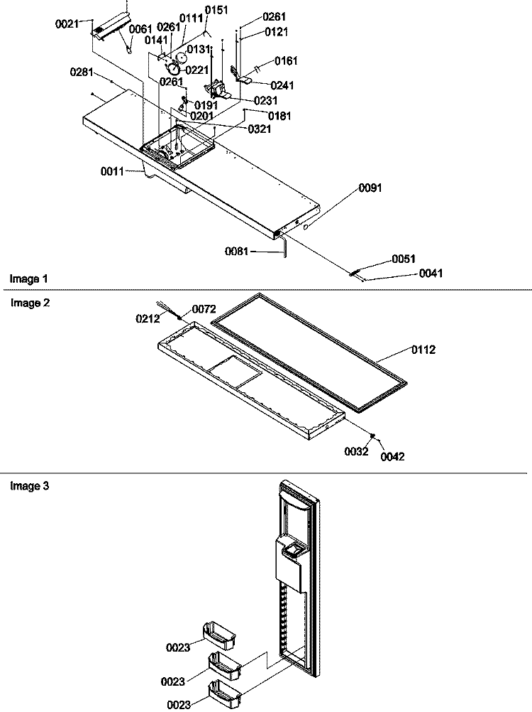 Freezer Door Diagram and Parts List for SBD522VE P1320303W E Amana Refrigerator