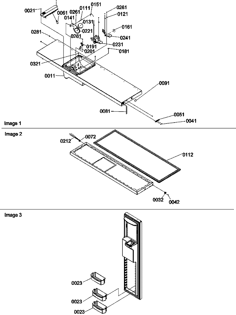 Freezer Door Diagram and Parts List for SRDE528VW P1320403W W Amana Refrigerator
